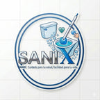 Sanix Disposable Toilet-Brush |Replaceable Cleaning Heads| Easy & Clever brush