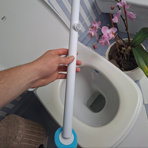 Sanix Disposable Toilet-Brush |Replaceable Cleaning Heads| Easy & Clever brush